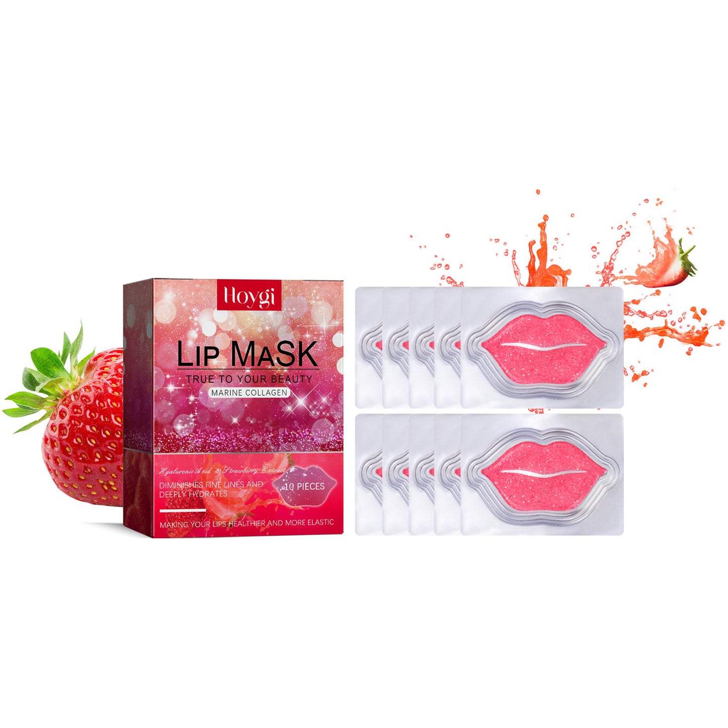 Masque lèvres nuit fraise