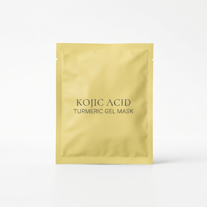 Masque acide kojique & curcuma — packshot studio fond blanc