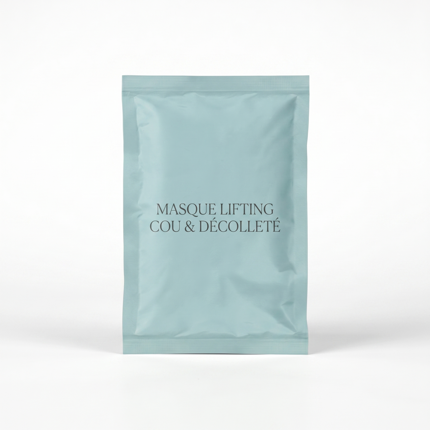 Masque gold collagène cou & décolleté anti-âge — packshot studio fond blanc