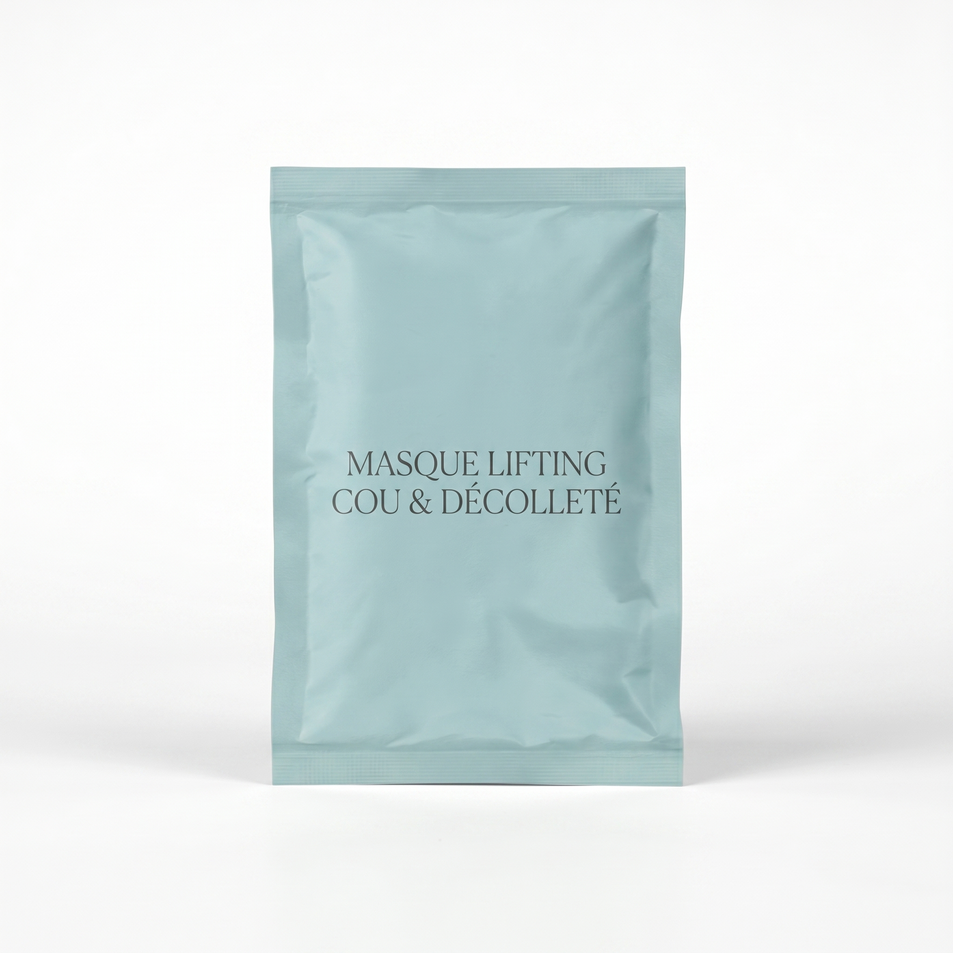Masque gold collagène cou & décolleté anti-âge — packshot studio fond blanc