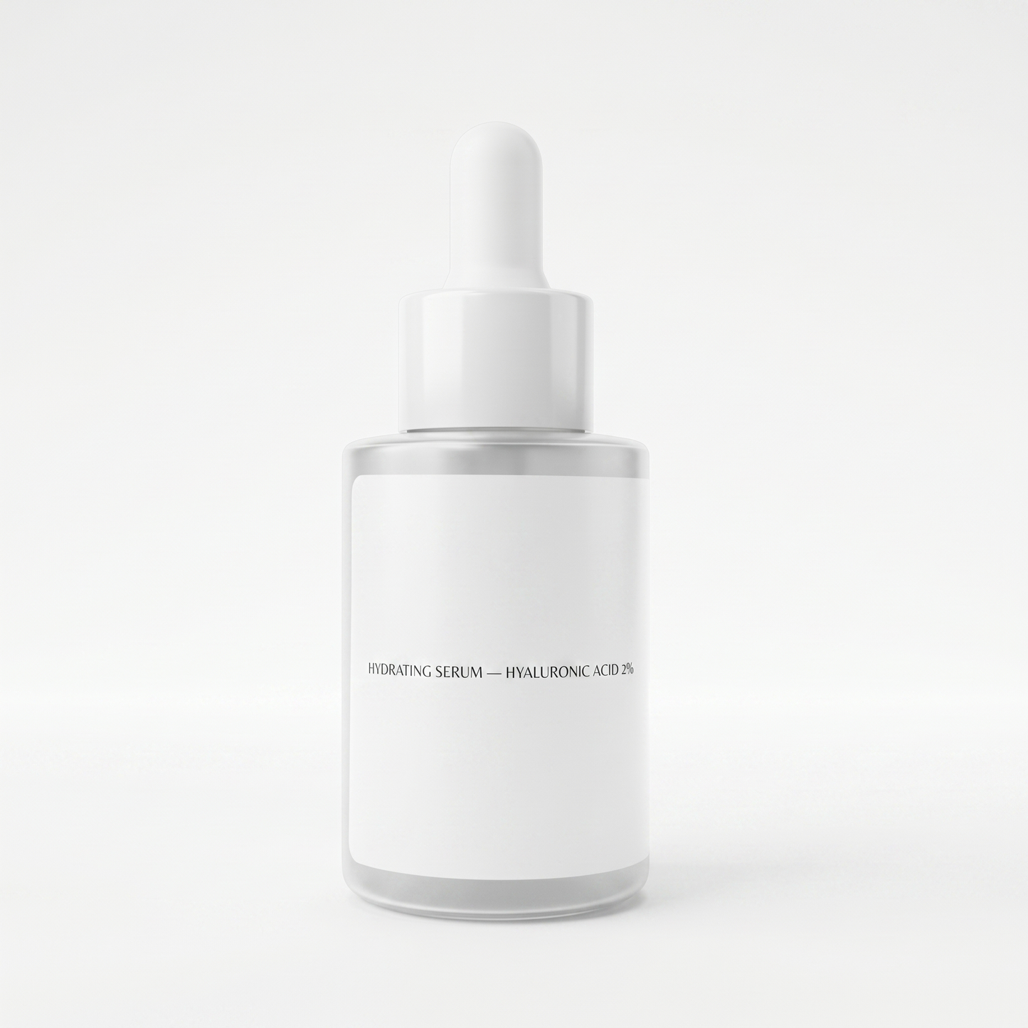 Sérum repulpant acide hyaluronique — packshot studio fond blanc