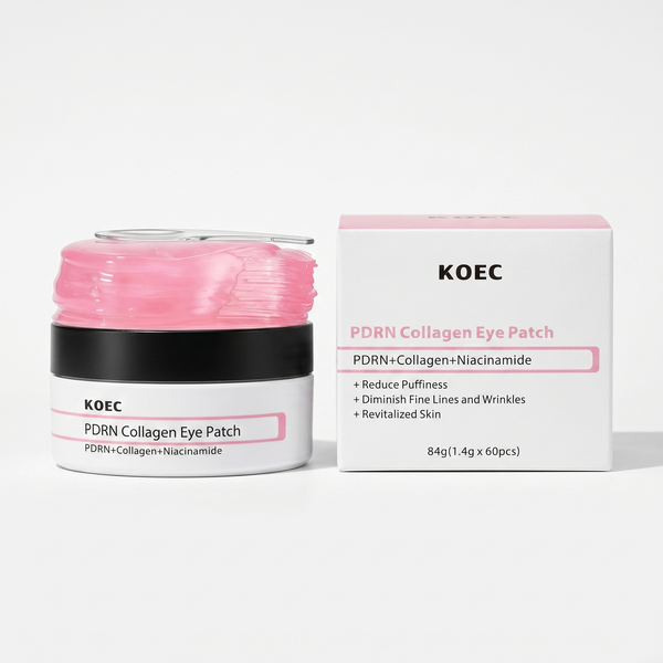 Patchs Yeux PDRN & Collagène KOEC 60 pcs — packshot studio fond blanc
