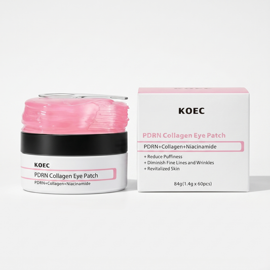 Patchs Yeux PDRN & Collagène KOEC 60 pcs — packshot studio fond blanc